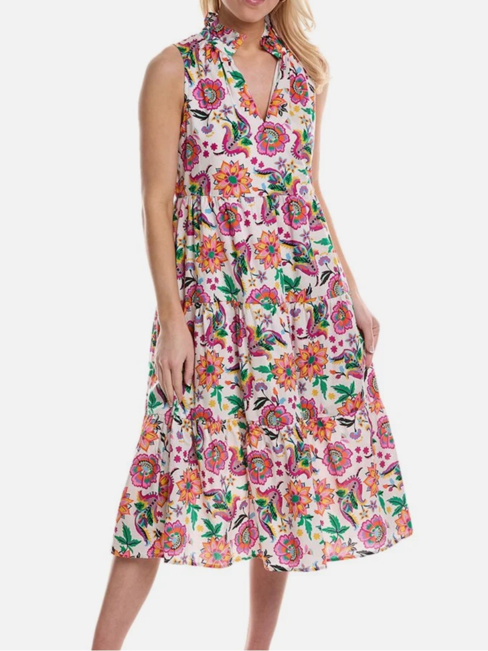 CROSBY by Mollie Burch Floral Midi Dress, Size Small